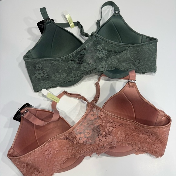 Maidenform Green and mauve racerback smartzone cups front clasp Bra Duo - Picture 8 of 10